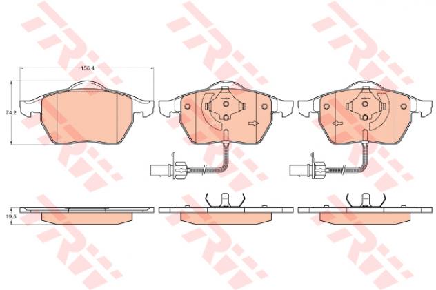 Trw Pattini Freno Volkswagen Golf Iv-Audi A4/A6 1.8 Gdb1307