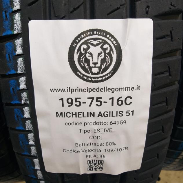 4 GOMME 195 75 16C MICHELIN A64959 - Foto 2