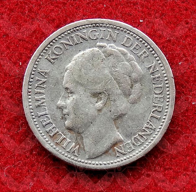 NEDERLAND 1947 Moneta Argento 1/10 Gulden - Foto 2