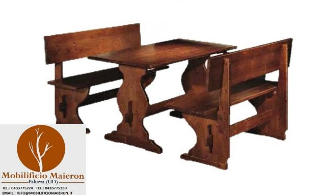 Set Birreria Panche Tavoli Arredamento Ristorante Bar cod562 Nuovi Non Usati - Foto 2
