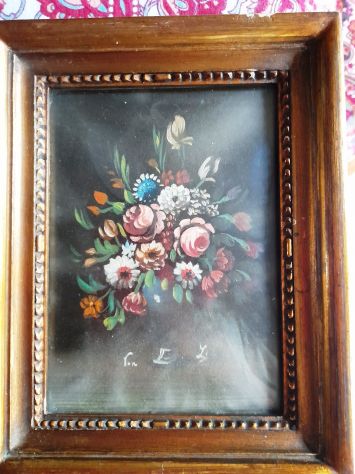 Coppia miniature floreali 18x23 con cornice - Foto 6