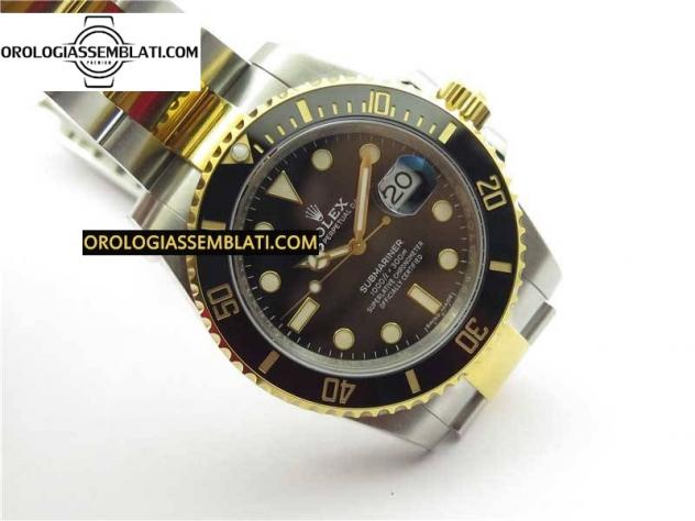 Rolex Replica SUBMARINER 116613 LN BLACK CERAMIC 904L STEEL/YG 1:1 BEST EDITION BLACK DIAL 3135 - Foto 3