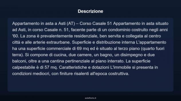 Immobile in asta di 69 m² in vendita a Asti - Foto 3