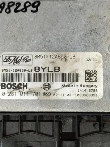 CENTRALINA MOTORE FORD C - Max Serie 8M51-12A650-LB 0281011701 HHDA diesel 1560 (0307) - Foto 2