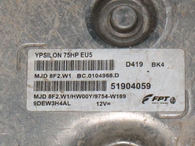 8F2W1 51904059 ECU LANCIA YPSILON 75HP 8F2.W1 HW00Y 51904059 MJD 8F2.W1 - Foto 2