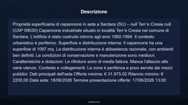 Immobile in asta di 1097 m² in vendita a Sardara - Foto 3