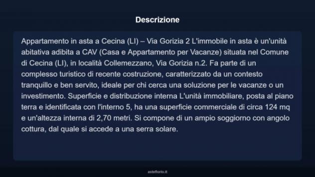 Immobile in asta di 124 m² con più di 5 locali in vendita a Cecina - Foto 6