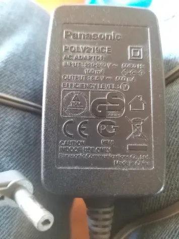 ALIMENTATORE PANASONIC PQLV219CE ADATTATORE AC 6.5V 500mAh originale. In ottime - Foto 2