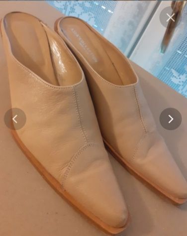 Sabot beige stile texano vera pelle n. 41 unisex