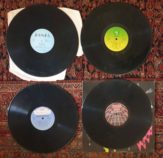 Lotto 4 33 rpm Technotronic Dee Jay Fifty Dimensione dance in disco classic
