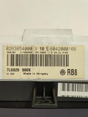 QUADRO STRUMENTI VOLKSWAGEN Touareg 1° Serie 7L6920880K 0263654000 AZZ (0206) - Foto 4