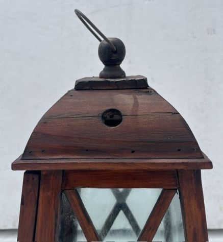 Lanterna Decorativa in Legno e Vetro - Foto 6