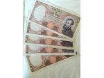 Cartamoneta cinque banconote lire Diecimila Michelangelo