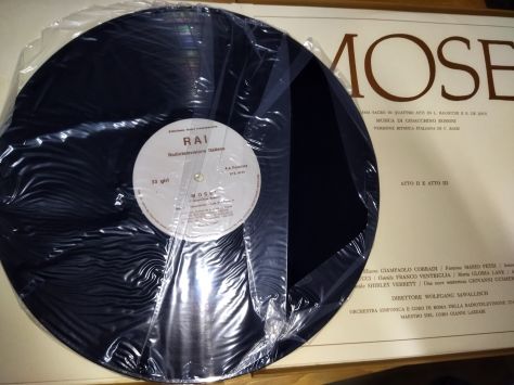 Dischi vinile 1968 Fuori Commercio editi Rai Radiotelevisione Mosè di Rossini