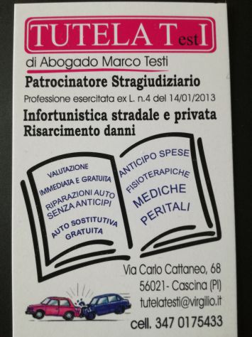Infortunistica stradale / risarcimento danni TUTELA TestI di Dr. Marco Testi