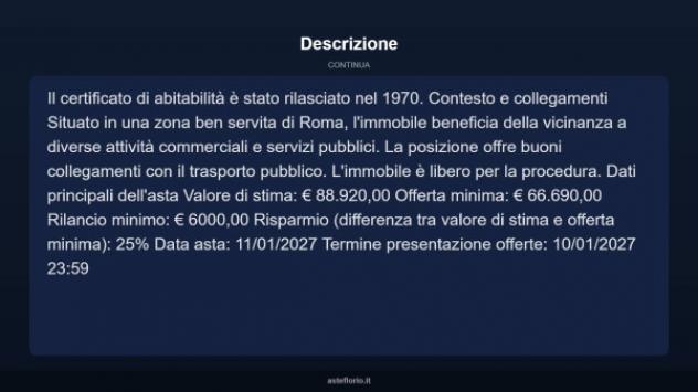 Immobile in asta di 48 m² in vendita a Roma - Foto 10