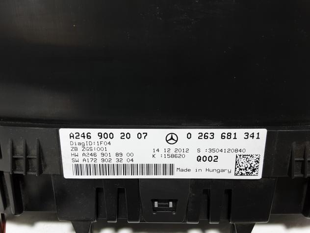 QUADRO STRUMENTI MERCEDES Classe B W246 2° Serie 0263681341 (12) - Foto 4