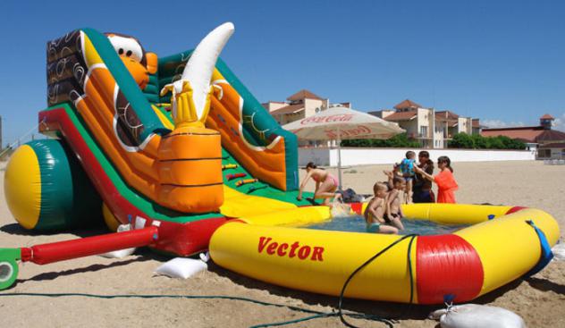 Gonfiabile a Scivolo acquatico con Piscina Gonfiabile Nuovo