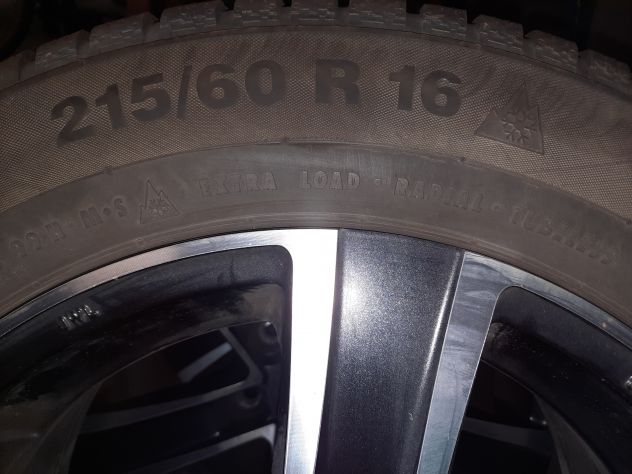 Gomme invernali CONTINENTAL 215/60 R16 99H M+S montati su cerchi in lega MAK"16" - Foto 5
