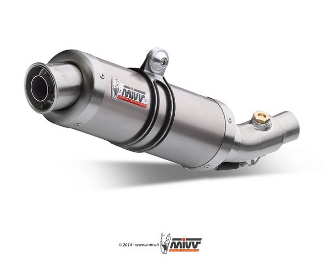 Terminale di scarico Mivv per Kawasaki Er 6 X Cone Oval 2005-11 - Foto 4