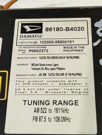 AUTORADIO DAIHATSU Terios 2° Serie 86180-B4020 3SZVE (06) - Foto 2