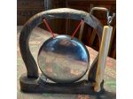 gong orientale in legno e metallocon batacchio  29x25