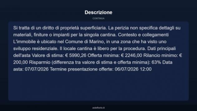Immobile in asta di 7 m² in vendita a Marino - Foto 5