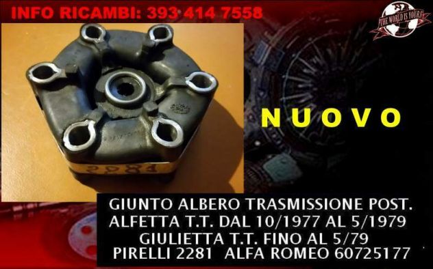 Giunto posteriore albero di trasmissione Alfa Romeo alfetta Giulietta Pirelli