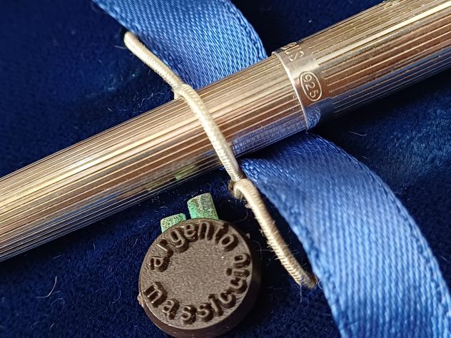COLUMBUS PENNA A SFERA IN ARGENTO 925, anni '70. - Foto 3
