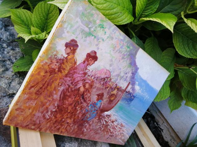 Quadro firmato Giovanni Boldini titolo Pescatori - Foto 4