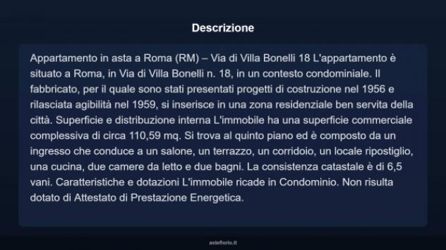 Immobile in asta di 110 m² con più di 5 locali in vendita a Roma - Foto 10