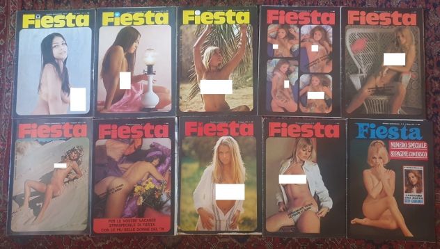 Lotto 10 Fiesta riviste vintage anni '70