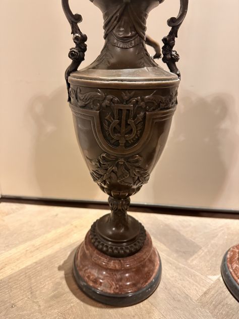Vasi bronzo marmo putti - Foto 7