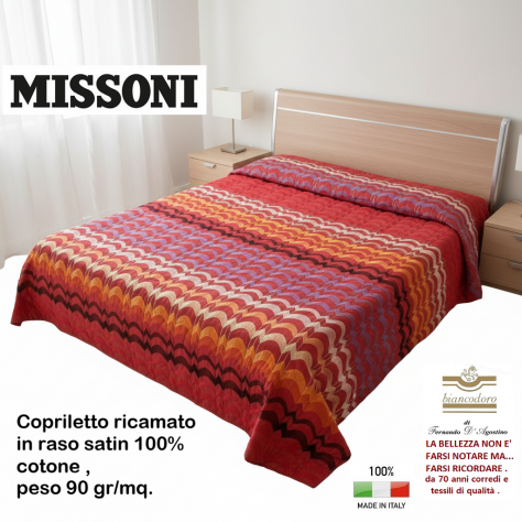 COPRILETTI QUILT TRAPUNTINE MISSONI MATRIMONIALI 3 modelli - Foto 10