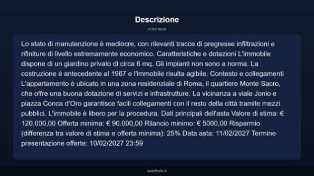 Immobile in asta di 40 m² in vendita a Roma - Foto 16