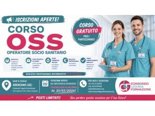 CORSO OSS GRATUITO IN LIGURIA – ISCRIZIONI APERTE