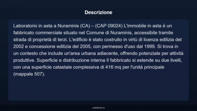 Immobile in asta di 416 m² in vendita a Nuraminis - Foto 4