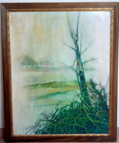 Olio su tela anni 70 con cornice. - Foto 2