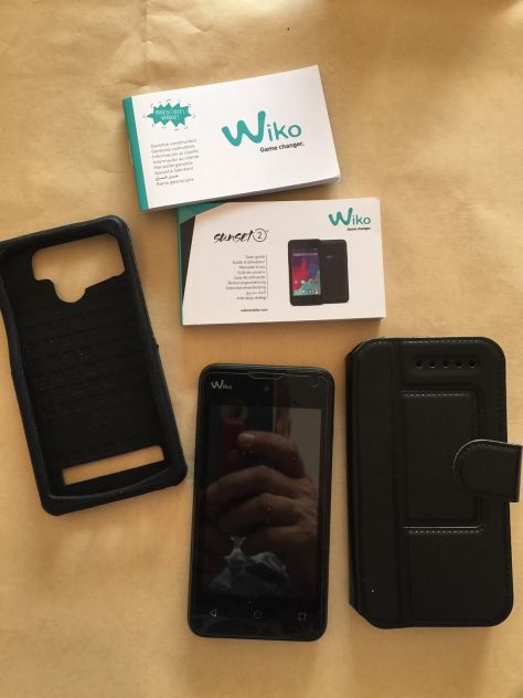 Cellulare Wiko Sunset 2 nero android SENZA batteria NON testato ricambi