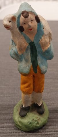 LOTTO 5 ANTICHE STATUINE PRESEPE PIEMONTESE ANNI 20-30 CM10 - Foto 2