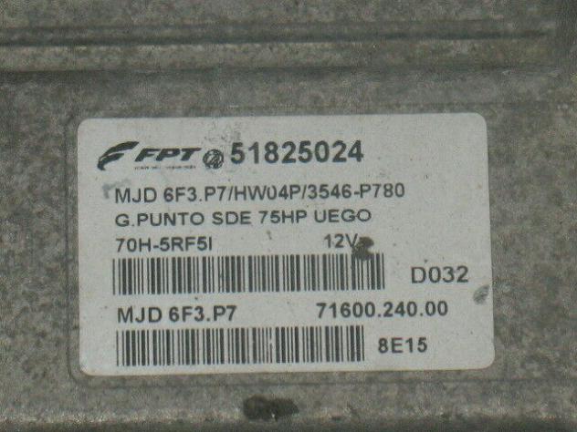 51825024 ECU GRANDE PUNTO 51825024 MJD 6F3.P7 HW04P MJD6F3.P7 75HP - Foto 2