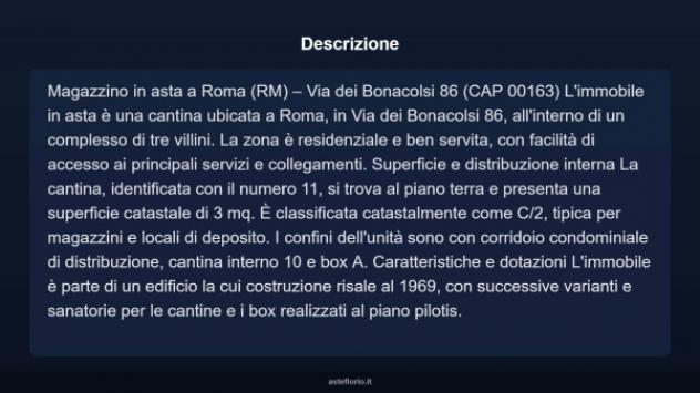 Immobile in asta di 3 m² in vendita a Roma - Foto 3