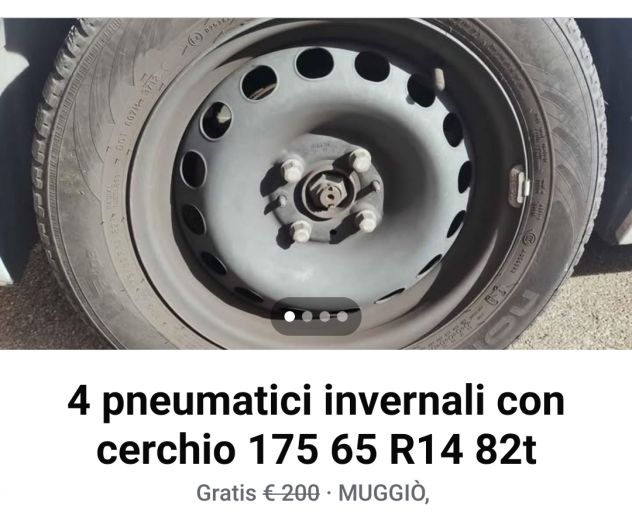 Regalo 4 pneumatici invernali con cerchi