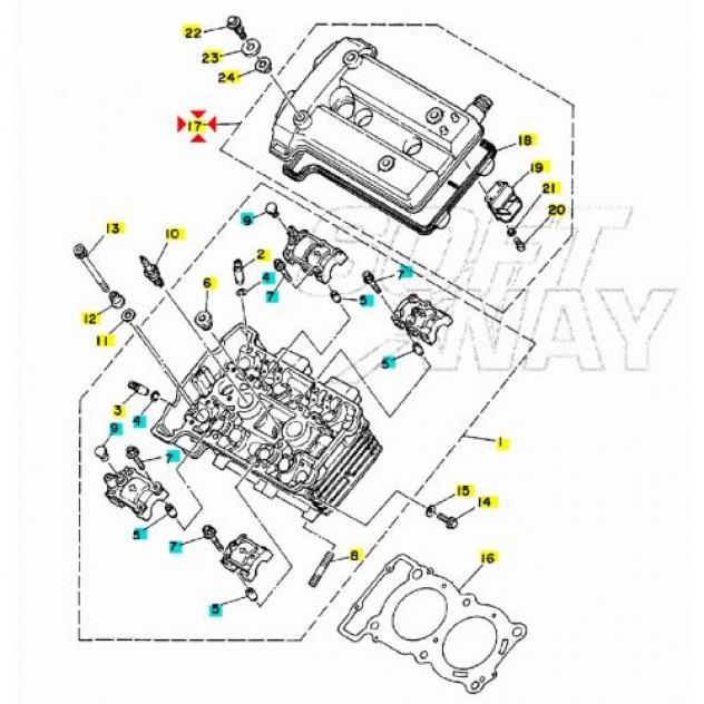 Coperchio punterie Yamaha TDM 3VDY11192000 - Foto 4