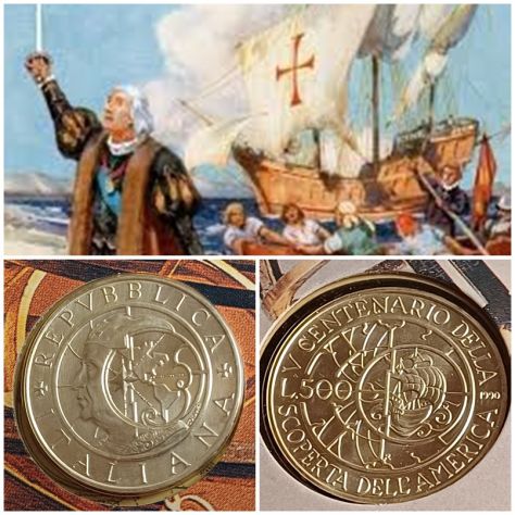 500 Lire d'argento MONETA CELEBRATIVA DEL V CENTENARIO DELLA SCOPERTA D'AMERICA