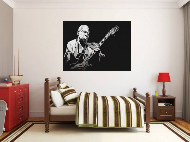 Quadro BB King dipinto a mano pop art quadro