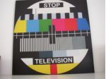 stop television qiadro tela vintage style