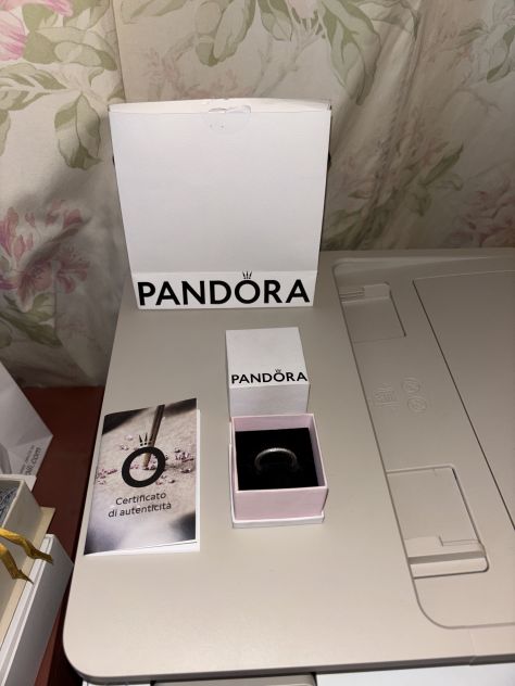 ANELLO NUOVO BELLISSIMO IN ARGENTO STERLING 925 E ZIRCONI BIANCHI”PANDORA”OR - Foto 7