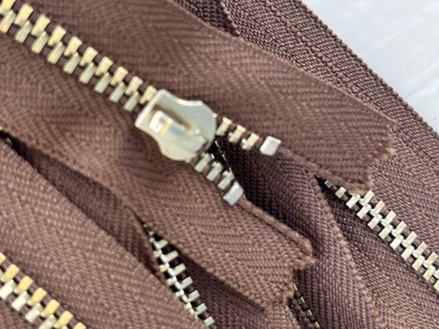 X78 Cerniere Lampo Zip YKK metallo senza tiretto cm 28 Marrone – Pz. 60 - Foto 5