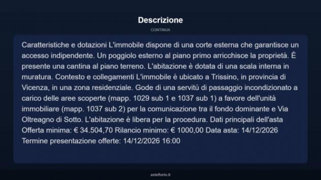 Immobile in asta di 160 m² con più di 5 locali in vendita a Trissino - Foto 4